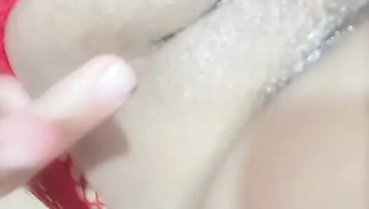 The stepsister's virgin pussy, I tease her with my huge cock and my tip