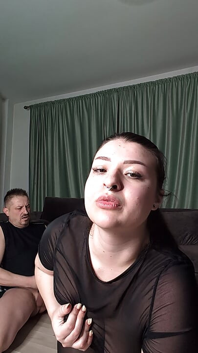 JOI in Romanian in Pantyhose with Slave, Ass Worship, Dirty Talk, Cuckold Talk