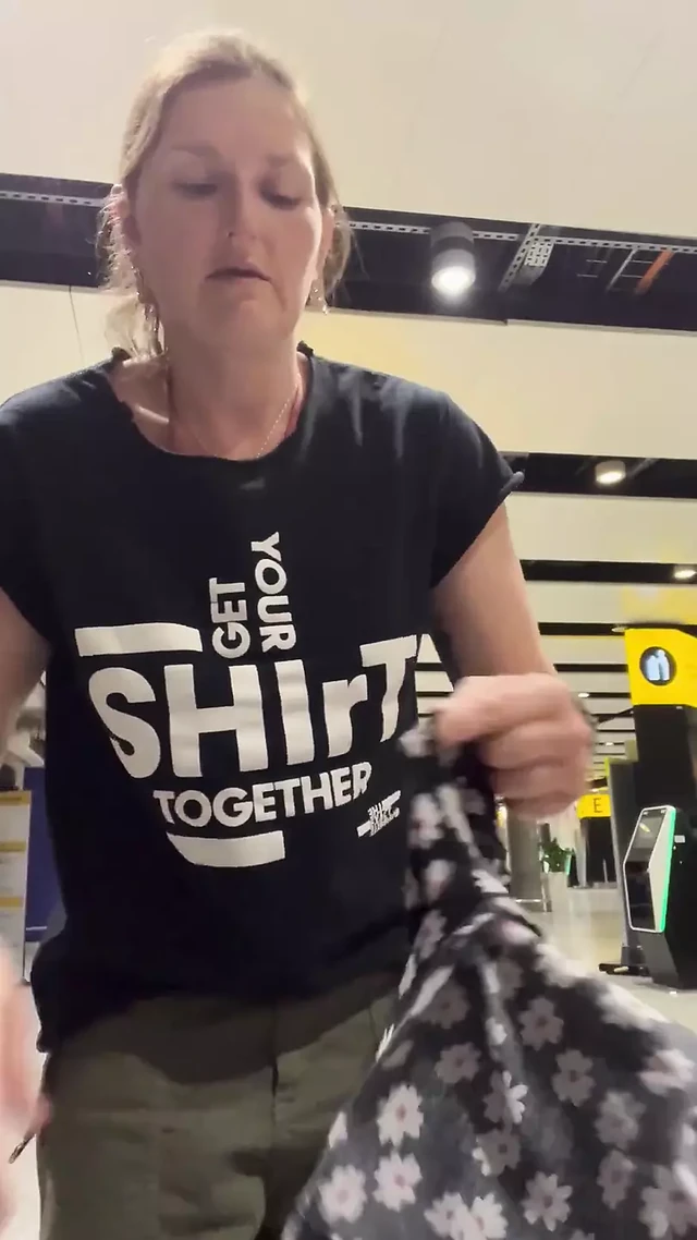 Bare Boobies at the Airport