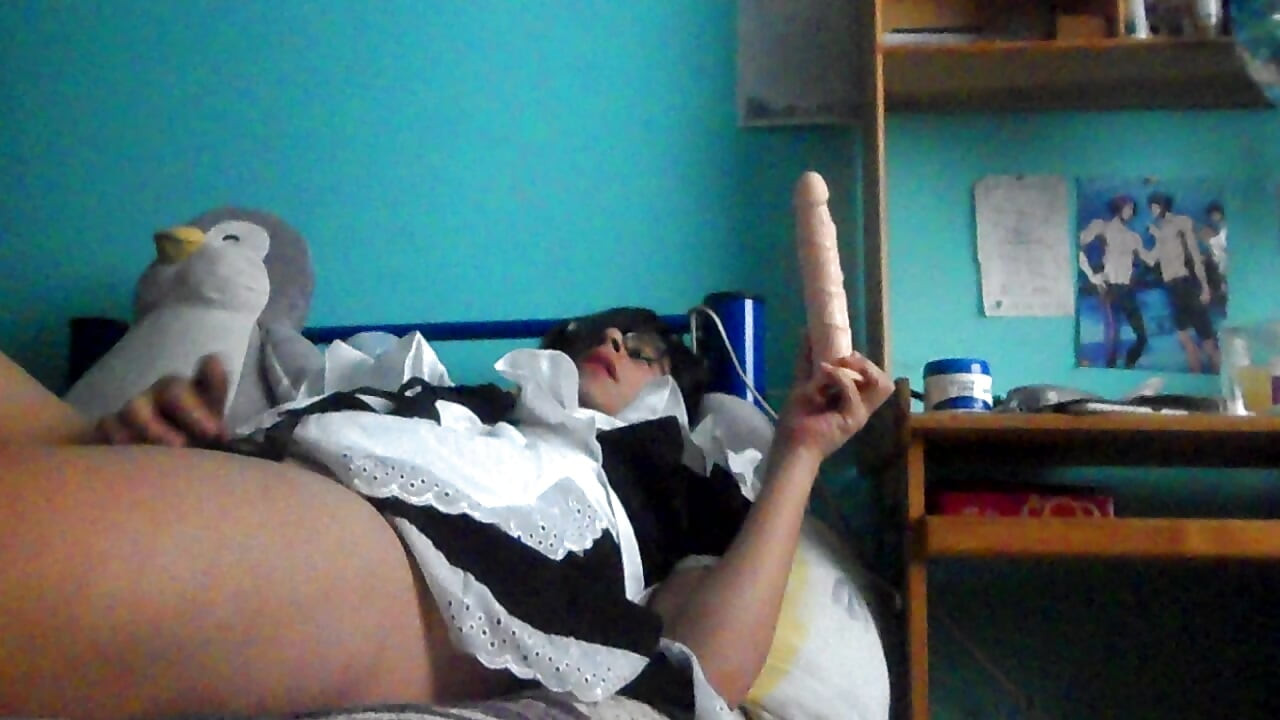 Trans teen in maid dress fuck her big ass