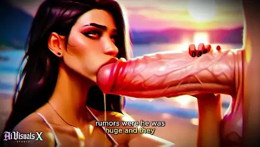 (4k) porno animasi ai 3d - baddie latina memuja kontol putih besar (asmr antar ras) - ai visuals x