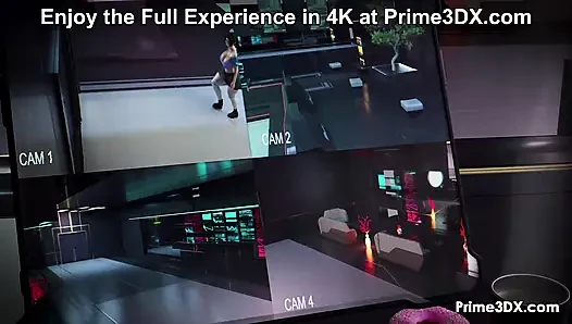 Geek bekommt in Futa-dreier bei Prime3DX