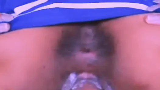 She goes to the gym and gets very hot and rides the cock all the way to the bottom
