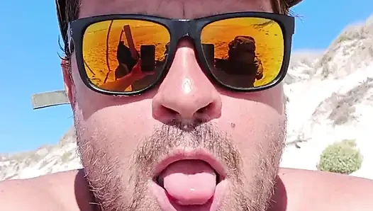 Hot Cum on the Beach