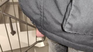 Precum dripping at Stairs