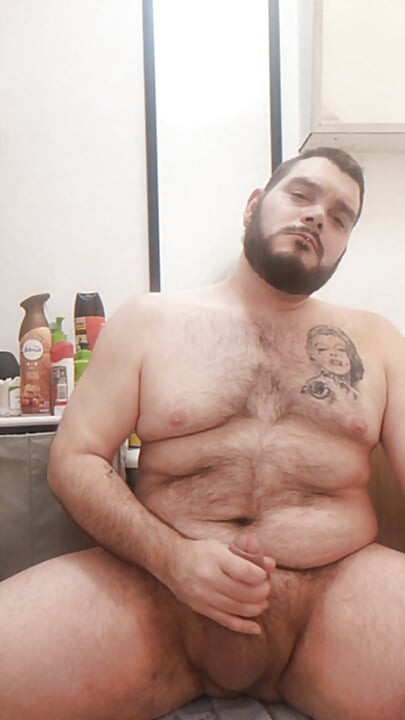 Bearface, thick cock, and cum!, oh my!