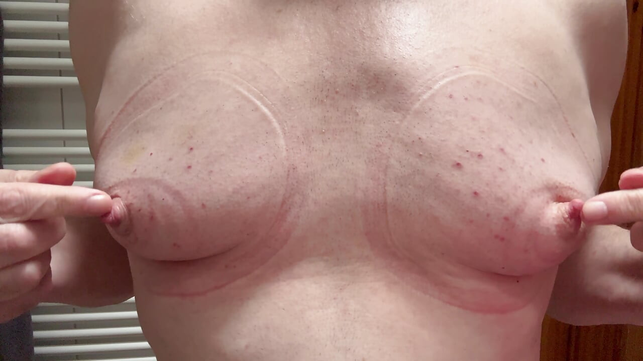 Slapping, sucking, torturing my titties!
