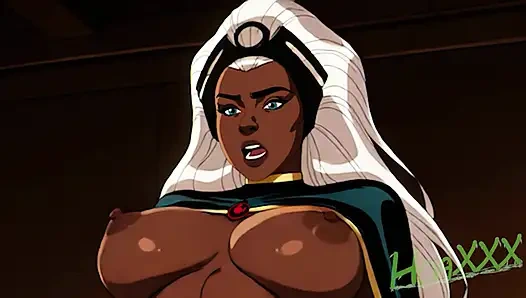 X-Men Storm Cowgirl Riding Dick