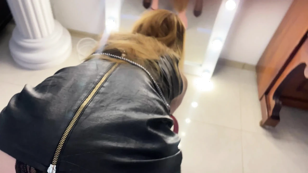 The master leads his BDSM slut on a leash before fucking her with his fist