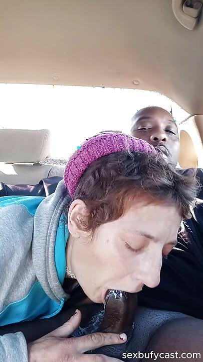 Dirty street whore is drinking my cum for breakfast. MILF