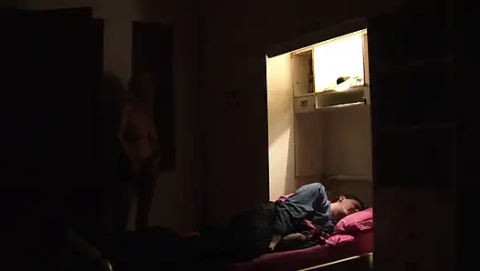 Huge tit stepmom handles her stepson's cock very well