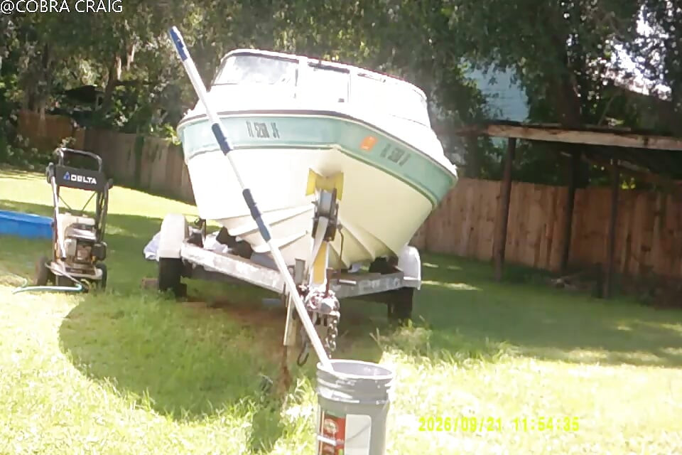 9-21-26 COBRA STARTS THE BOAT THE WHOLE TIME BIT CH ING THE LADY NEXT DOOR IS A HI IQ MORON AND THE LOVE BUGS.