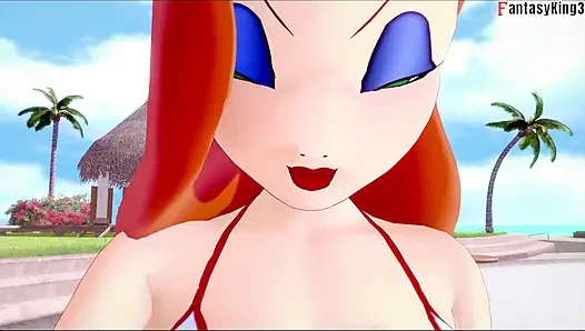 Jessica rabbit blowjob im öffentlichen pool