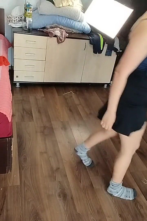 Amateur Wife Dancing Around the House Naked, Big Nipples, Big Ass