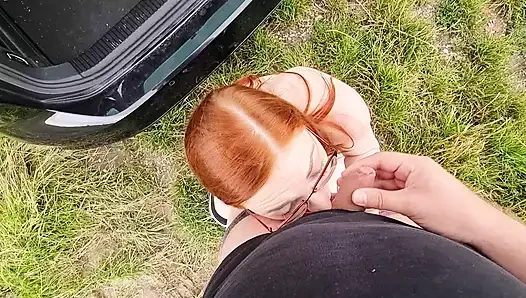 Redhead Teen Has A Car Breakdown And Then Gets Fucked Hard