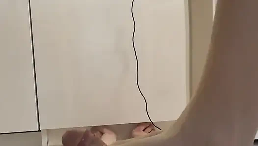 Footjob while make up!