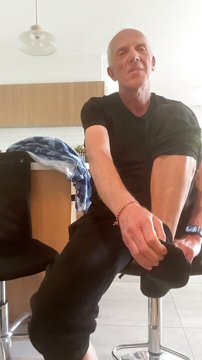 Stripping and playing with my cock