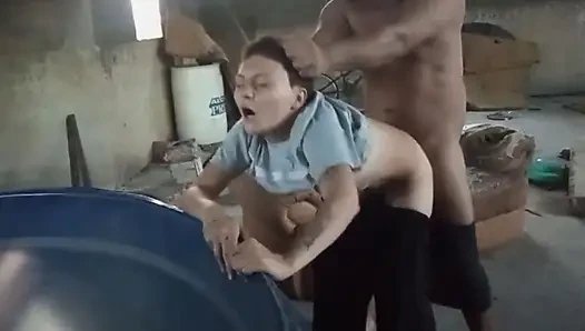 Fucking the Ass of the Shoe on the Terrace 100% Anal