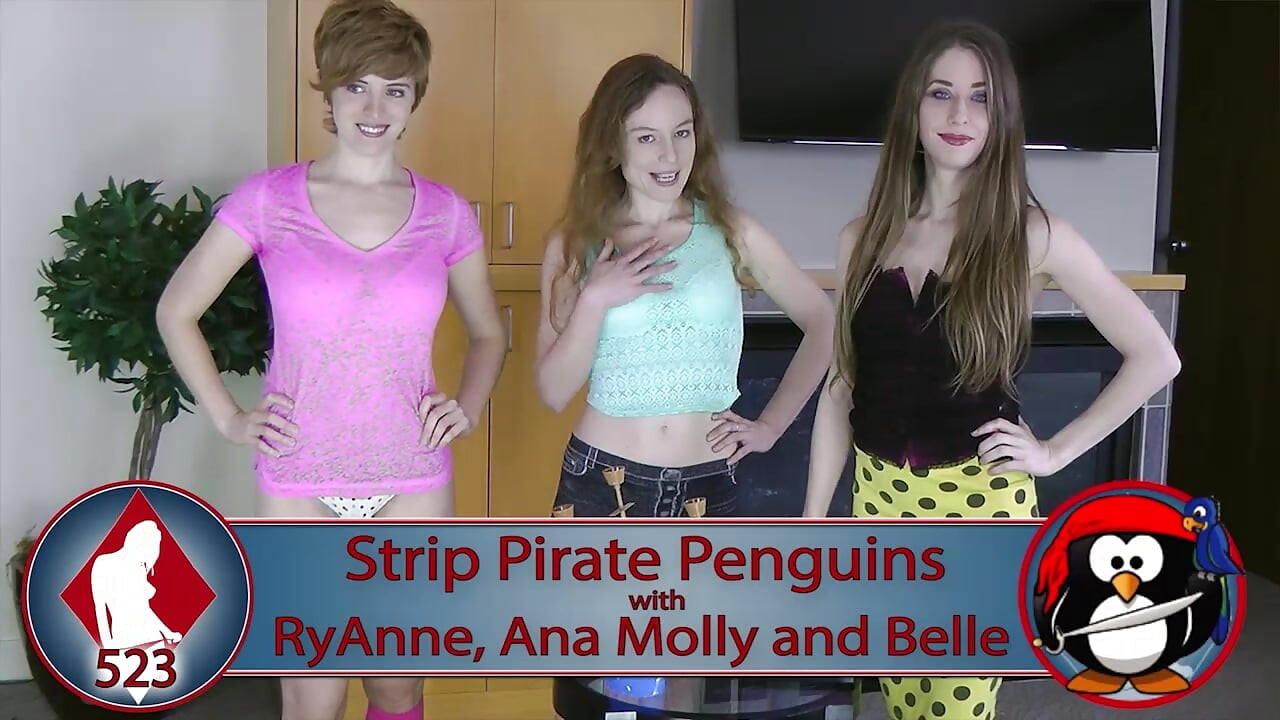 The Strip Pirate Penguin loser's ass turns red and jiggly