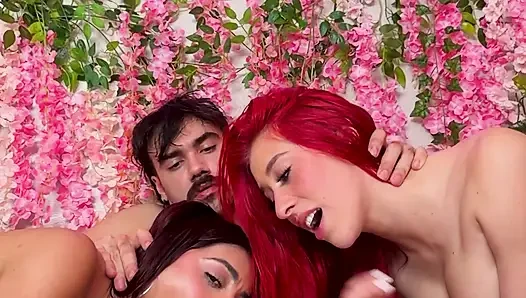 Pink Room Ep.33: Horny Latina Sluts Zoey and Jessica Love Cock