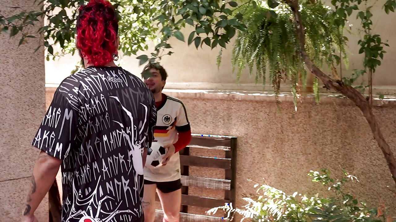It Was a Rooftop Soccer Game, but the Straight Guy's Girlfriend Showed up.
