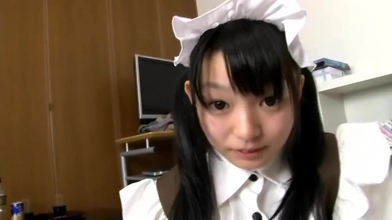 Japanese girl Konoha in pretty maid costume