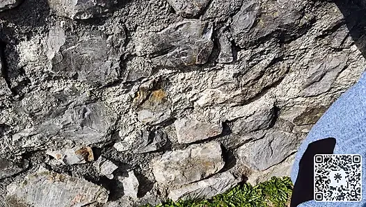 Girl can't resist getting fucked at on old castle - Public Blowjob, Doggy Fuck and nearly caught