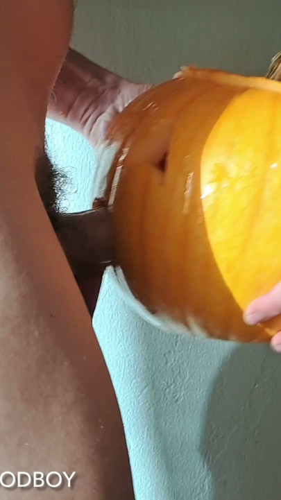 dick in pumpkin and I shoot inside! | Clip 1