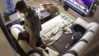 Netflix and Chill - Real Coupel Caught Blowing and Swallowing Cum