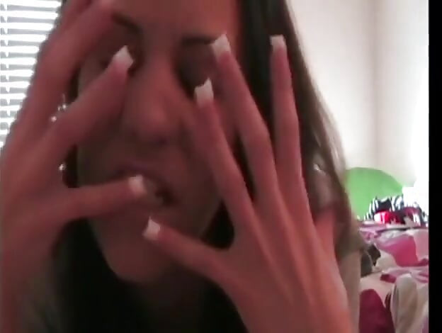 Dirty talking teen teasing