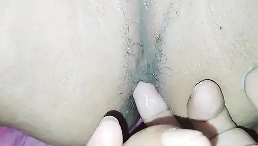Harassing her mother-in-law's pussy and asshole