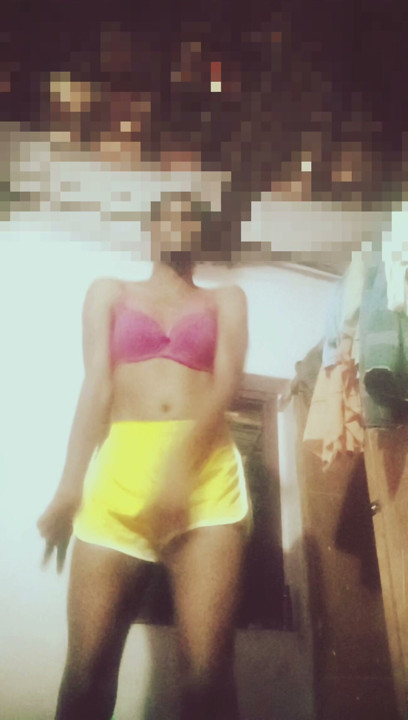 Indian femboy crossdresser dancing