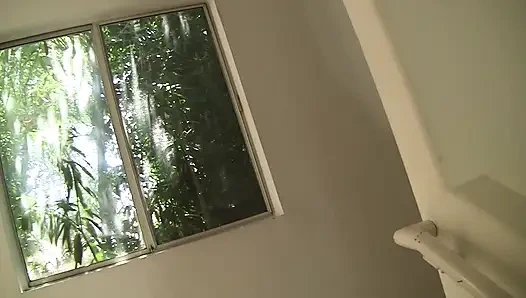 Pretty teen lesbian plays with vibrator as cougar caught her and joins in for fuck