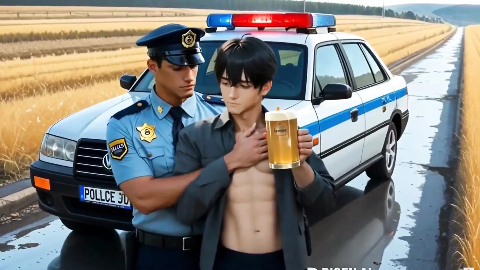 Kültéri anime meleg rendőr animációs változat