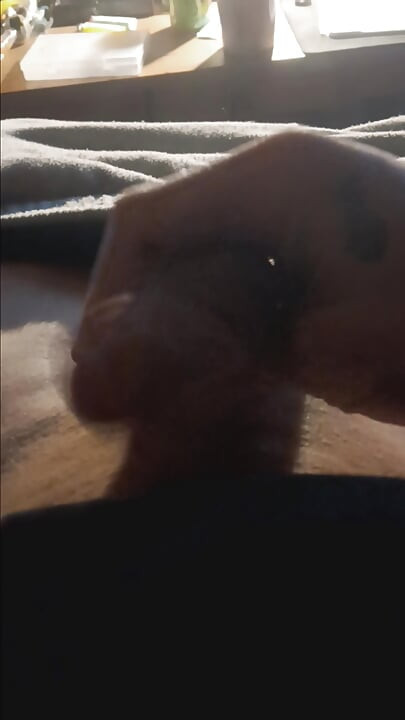 Teasing with His Thick White Cock