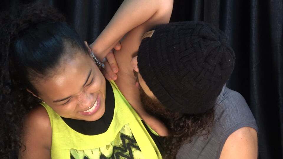 I lick my stepsister's armpits again and give her a big facial.