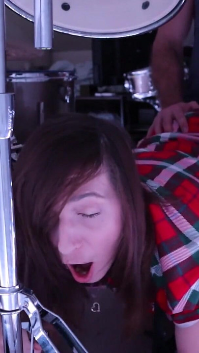 Stunning moment from "Stepmom gets stuck in drum set. Stepson leaves her creampied."