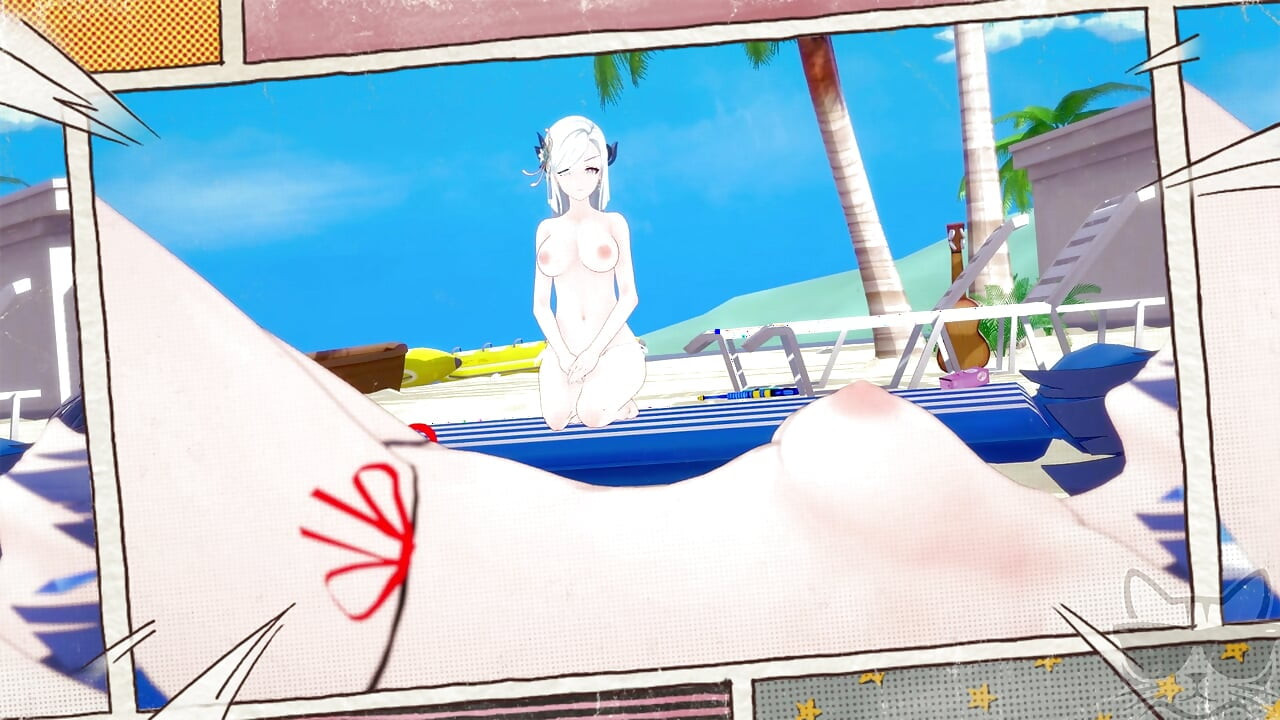 Yelan x Shenhe beach time ! (genshin impact)