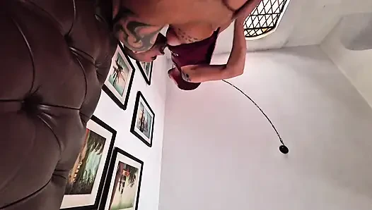 Blowjob ist so gut, mein schwanz wird explodieren - heiße rothaarige latina bekommt hardcore-cowgirlritt und doggystyle in pOV