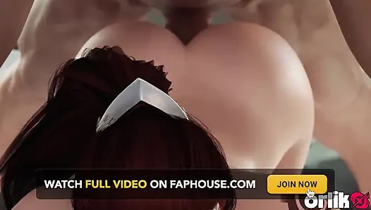 Brigitte großer saftiger arsch bauchlage & cowgirl anal ficken - analplug Performance - Overwatch 3D Animation