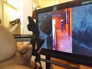 Masturbating with higheel from my exgirlfriend like a loser