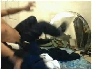 Straight guys feet on webcam #372