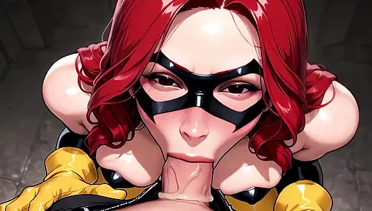 Yoghurt Party: 3D Comic Latex Vigilante POV (4k, Uncensored Ai Hentai)