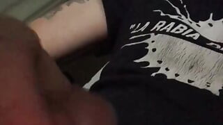 A handjob with a greasy and creamy squirt...