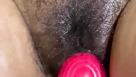 My Little Hole is Filled with a big Vibrator with oil massage