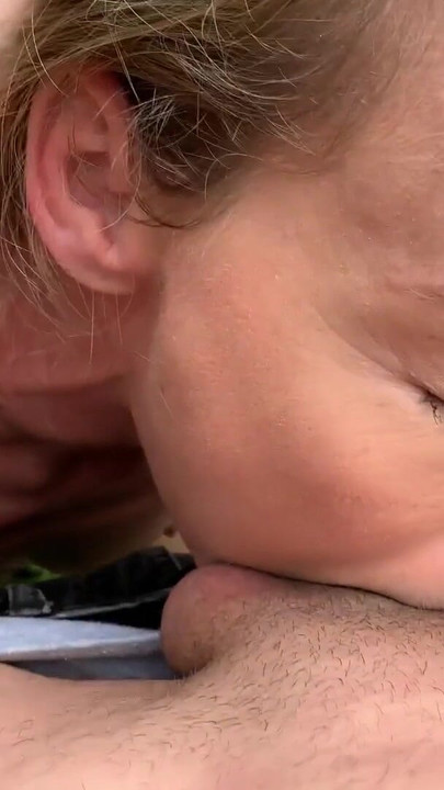 Unforgettable moment from "My first time in public sucking dick swallowing cum"