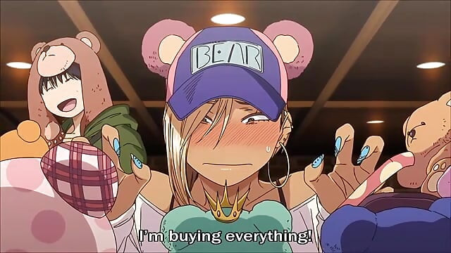 Gyaru seksi sawo suka mengongkek kawannya yang tenang dalam sut beruang