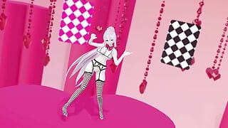 Megurine Luka danse nue vocaloïde hentai MMD 3D Yeux noirs Couleur Modifier Smixix