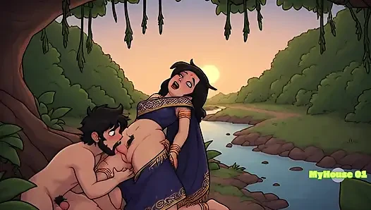 Pushpa ve Srivalli ormanda romantizm