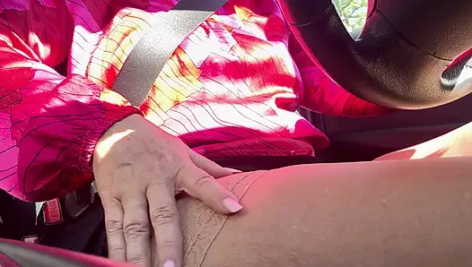 I pulled over and rubbed my pussy in the car until I had an intense orgasm.